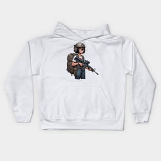 The Little Girl and a Toy Gun Kids Hoodie